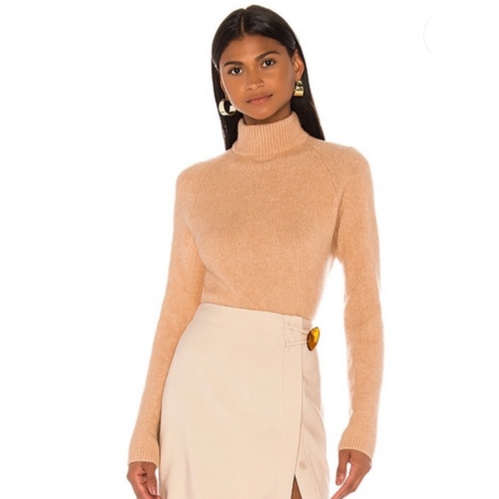 Song of Style Camel Turtleneck Sweater (small) LIKE NEW NEVER WORN